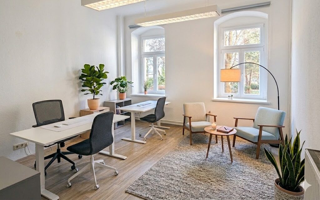 Raum C108 Praxisraum mieten in Dresden, 01307 JohannstadtRaum C104 Praxisraum mieten in Dresden, 01307 Johannstadt (ausgestattet) Raum C108 | Raum für Einzelcoaching/ -therapie | Praxisgemeinschaft in Dresden, 01307 Johannstadt (möbliert)